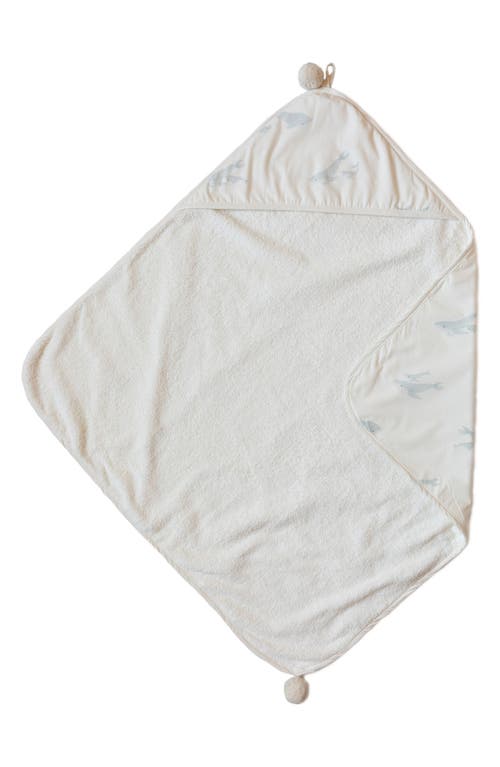 Shop Pehr Follow Me Elephant Organic Cotton Hooded Towel In Follow Me Whale