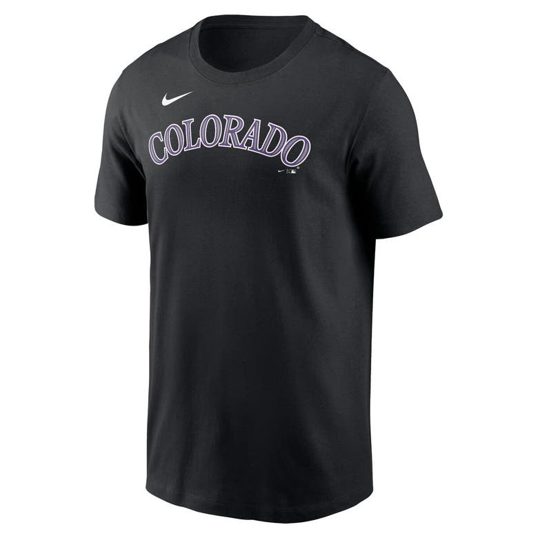 Shop Nike Black Colorado Rockies Fuse Wordmark T-shirt