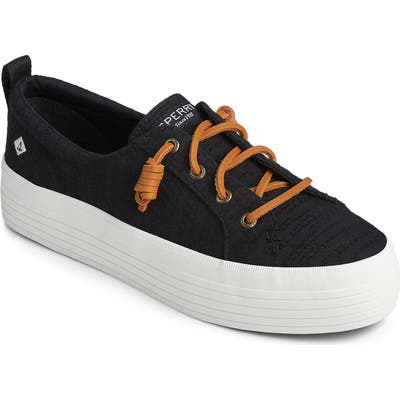 Sperry Crest Vibe Slip-On Platform Sneaker- Black