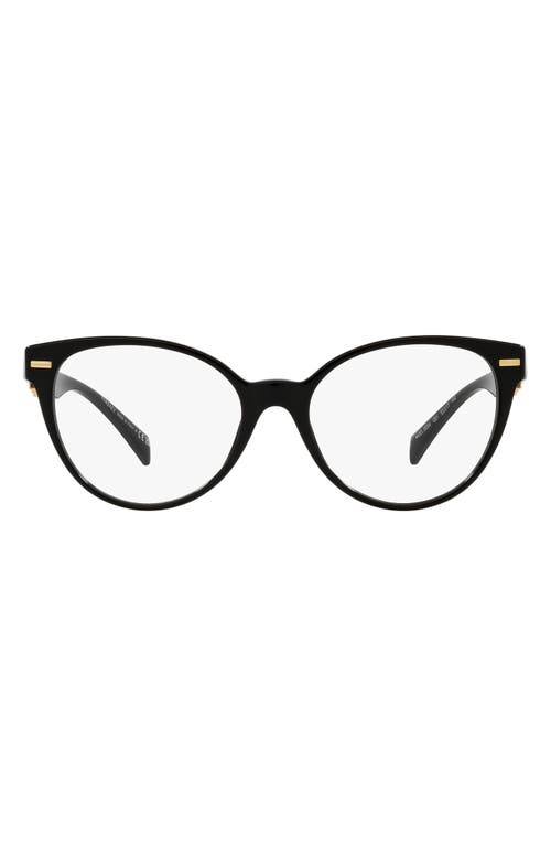 Versace 53mm Cat Eye Optical Glasses in Black at Nordstrom