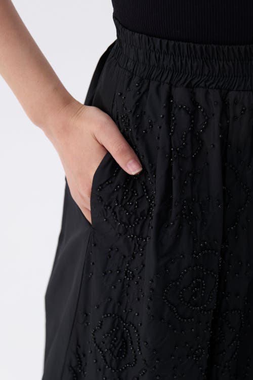 Shop Nocturne Beaded Maxi Skirt In Black