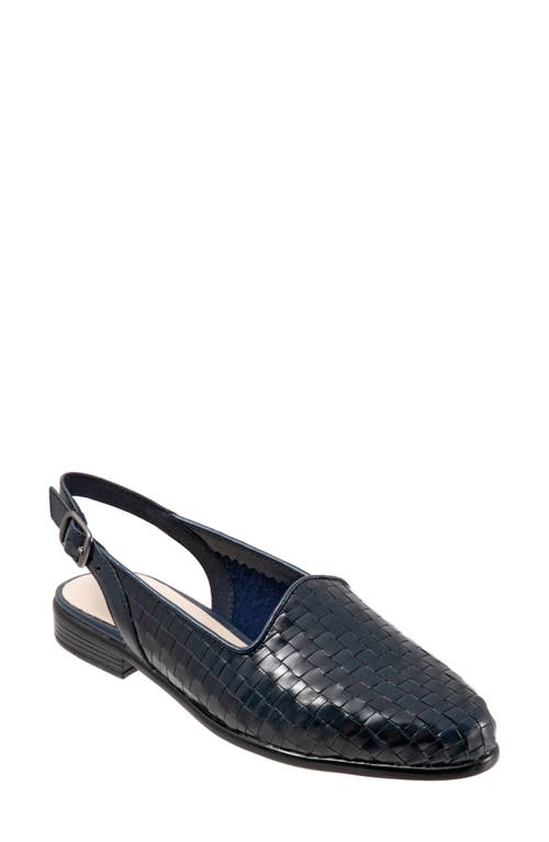 Trotters Lena Flat Navy Leather at Nordstrom,