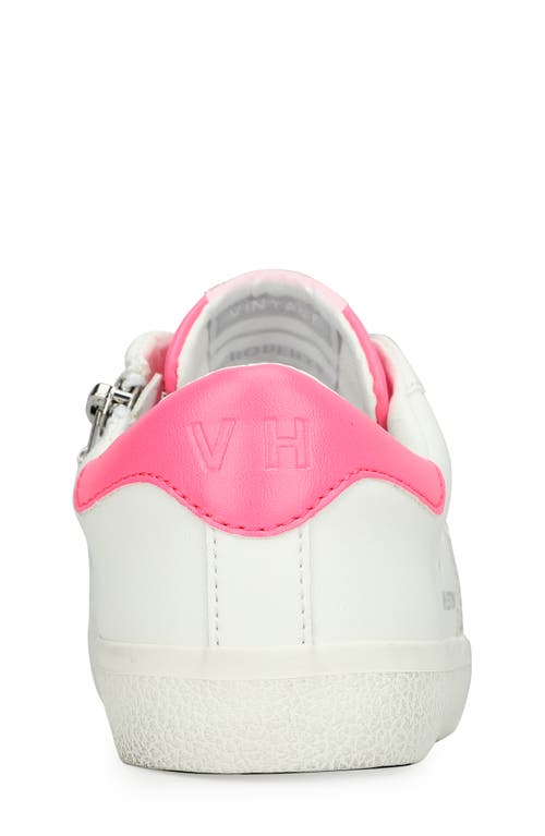 Shop Vintage Havana Kids' Valery Glitter Sneaker In White/washed Silver/pink