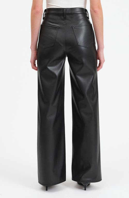 Shop Daze Far Out Faux Leather Wide Leg Pants In Cinematic