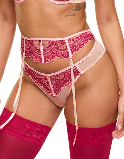 Shop Adore Me Paloma Garter Lingerie In Medium Pink