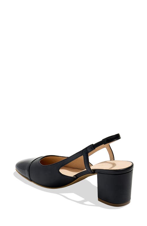 Shop Jack Rogers Summer Cap Toe Slingback Sandal In Black/black Patent