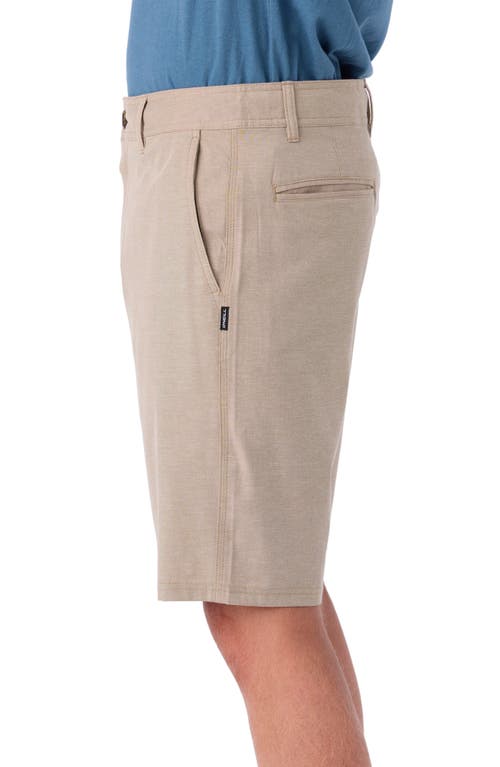O'neill Reserve Light Check Water Repellent Shorts In Dark Khaki