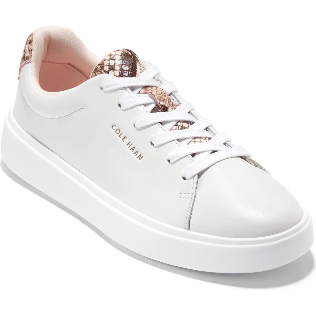 Shop Cole Haan Grandpro Crosscourt Traveler Sneaker In Optic White/primrose