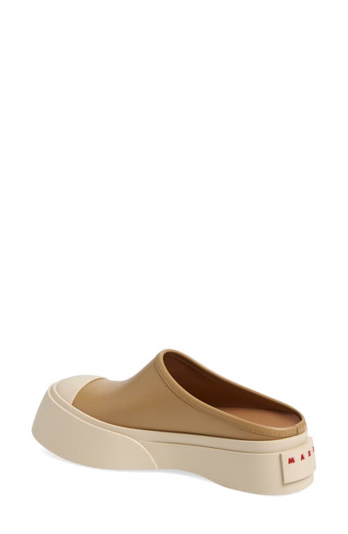 Shop Marni Pablo Leather Mule Sneaker In Cream