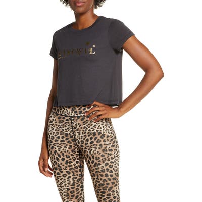 Spiritual Gangster Mystical Crop Tee, Black