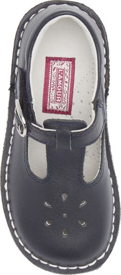 L'amour Kids' Joy Classic T-strap Shoe In Almond