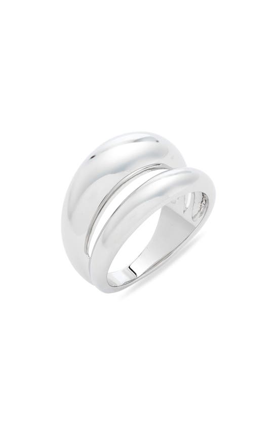 Shop Nordstrom Double Band Ring In Rhodium