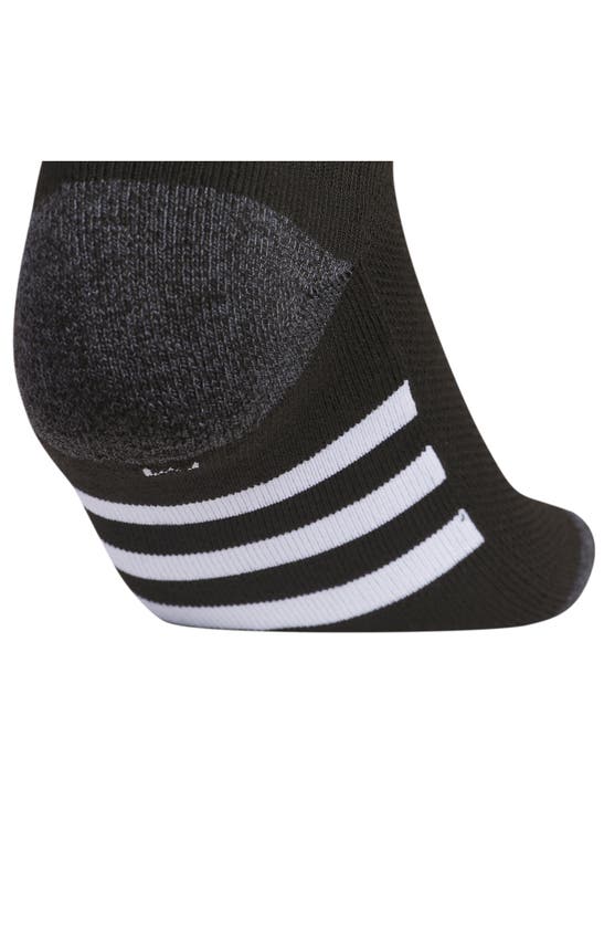 Shop Adidas Originals Kids' Athletic Cushioned No Show Socks In Black/ Onix Grey/ White