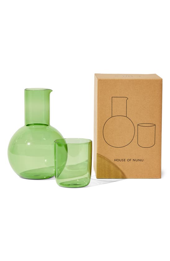 Shop House Of Nunu Belly Carafe & Cup Set In Green