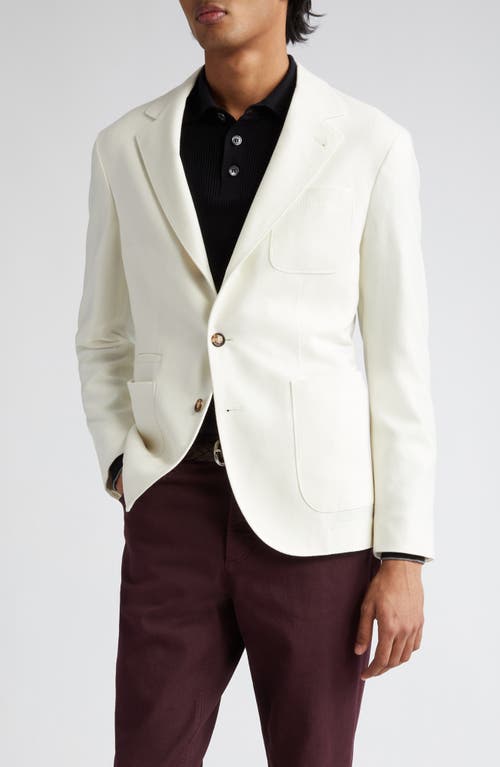 Brunello Cucinelli Wool, Cashmere & Silk Twill Sport Coat in White at Nordstrom, Size 40 Us