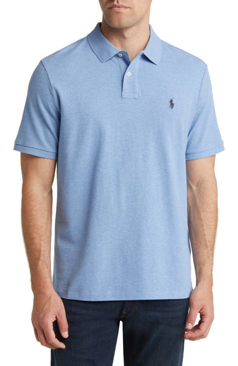 Polo Ralph Lauren Men's Blue Floral Cotton Polo Shirt, Size X