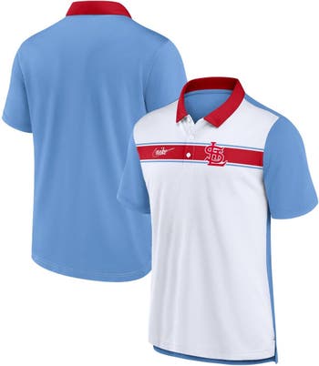 Nike Men's Nike White/Light Blue St. Louis Cardinals Rewind Stripe