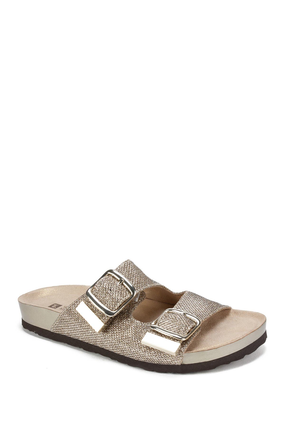 white mountain gold glitter sandals