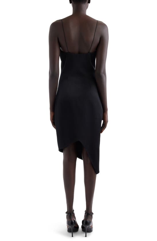 Shop Givenchy Peekaboo Lace Asymmetric Dress In Black