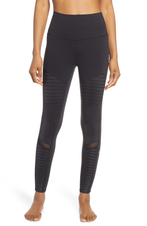High Waist Moto 7/8 Leggings in Black