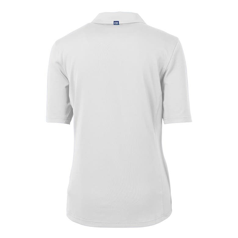 Shop Cutter & Buck White Cleveland Guardians Americana Logo Drytec Virtue Eco Pique Recycled Polo