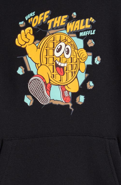 Shop Vans Kids' Waffle Man Graphic Hoodie In Black