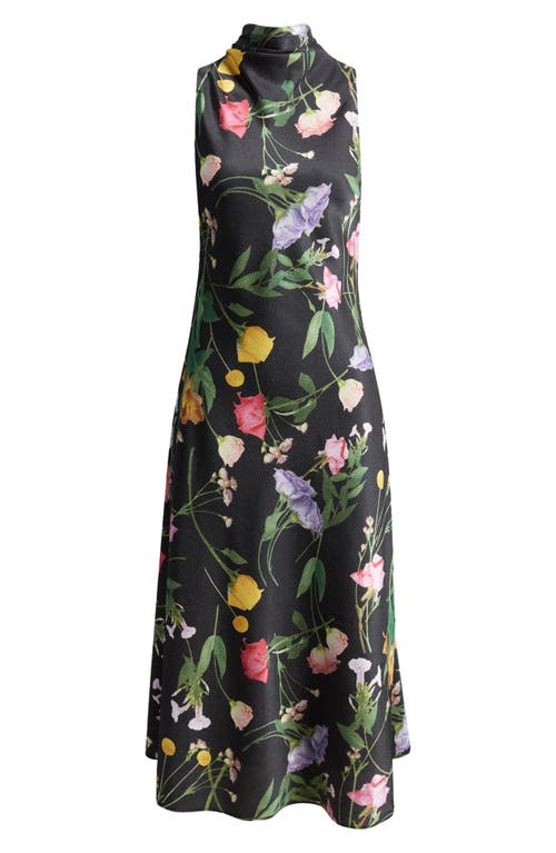 Ted Baker London Addilin Floral Sleeveless Dress in Black