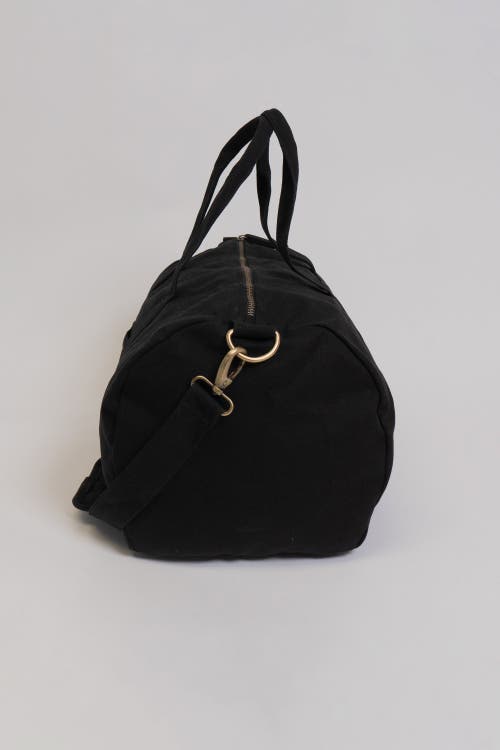 Terra Thread Organic Cotton Gym Bag In Ivory Black