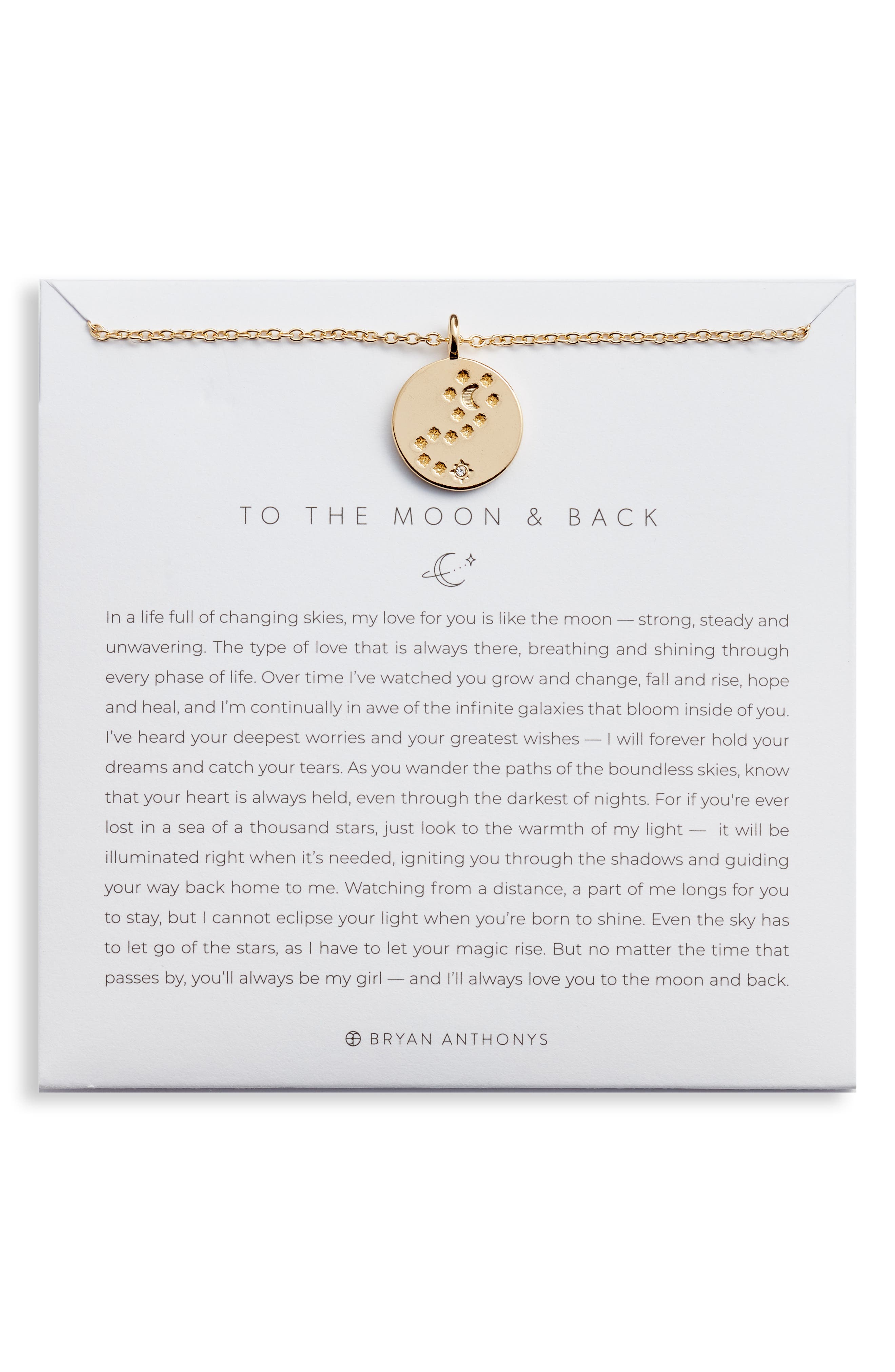 Bryan Anthonys To the Moon and Back Pendant Necklace in Silver at Nordstrom