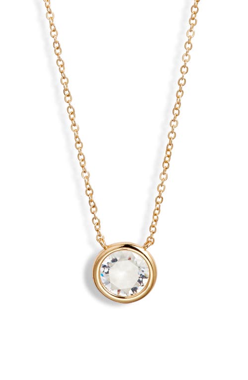 NORDSTROM NORDSTROM ROUND CUBIC ZIRCONIA PENDANT NECKLACE