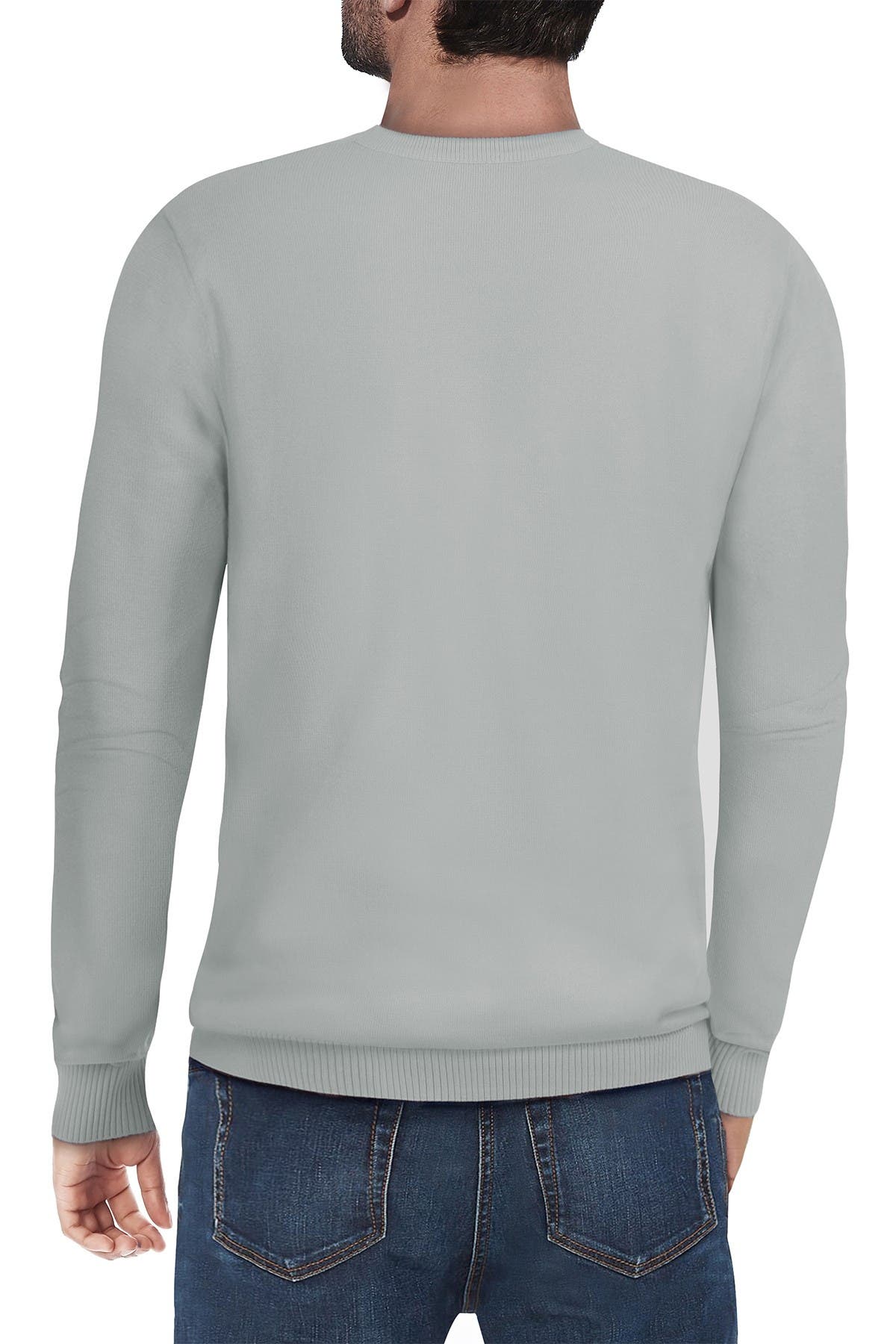 X-ray Crew Neck Knit Sweater In Grey