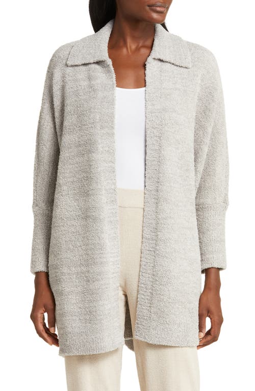barefoot dreams CozyChic Collared Oversize Cardigan in He Pewter-Silver
