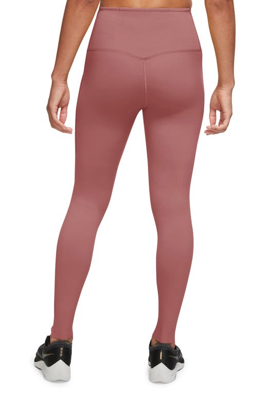 Shop Nike Dri-fit Go High Waist 7/8 Leggings In Canyon Pink/black