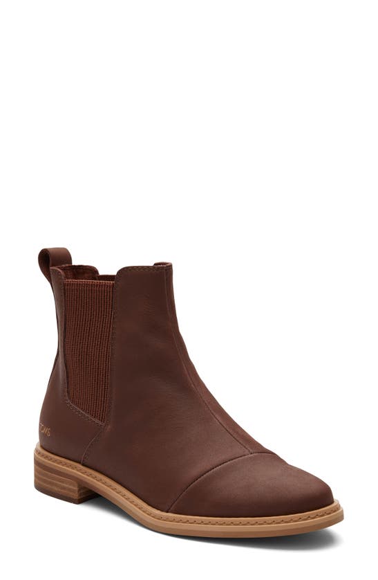 Shop Toms Charlie Chelsea Boot In Dark Brown