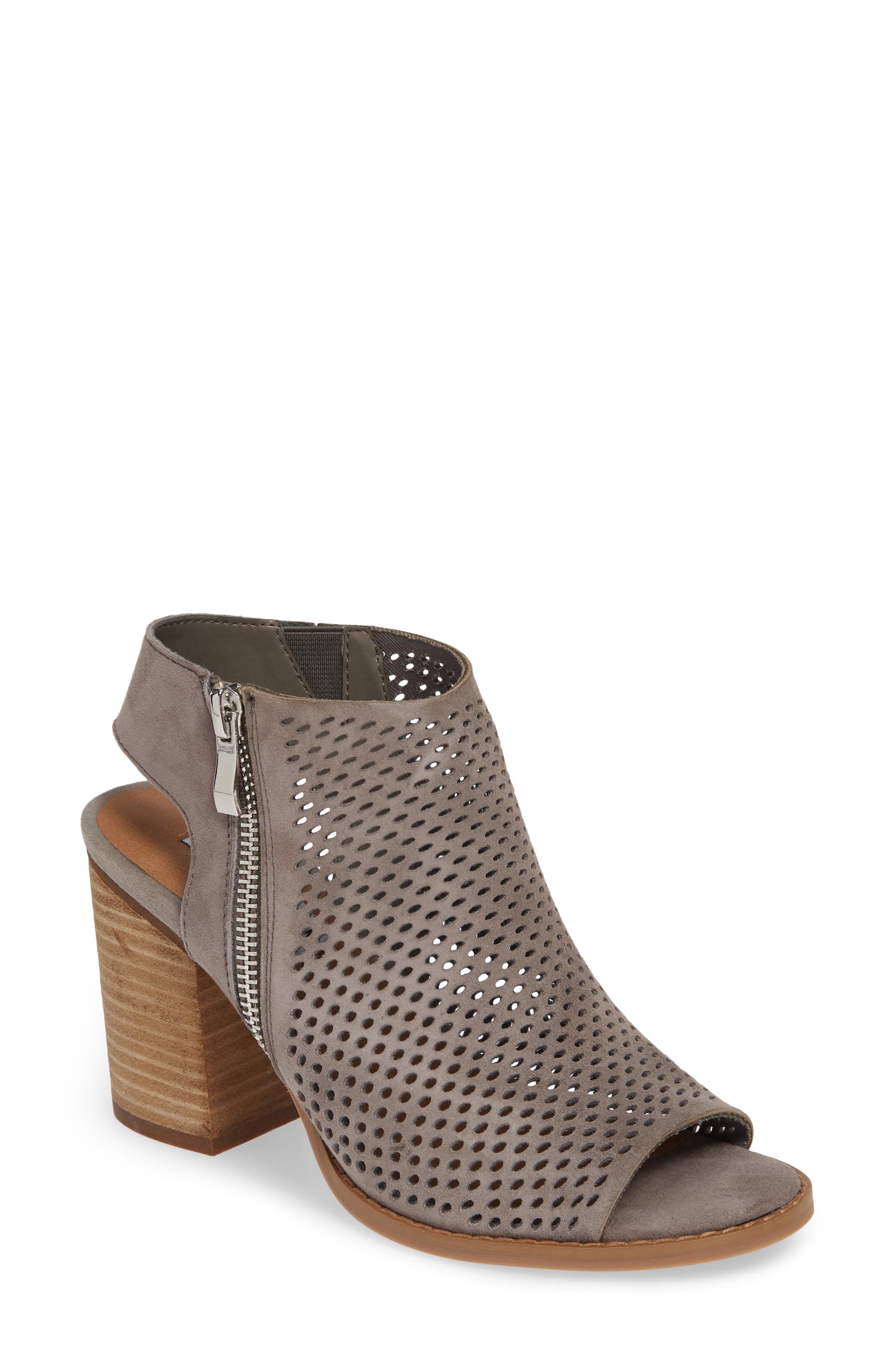 Steve Madden Abigail Perforated Bootie- Grey