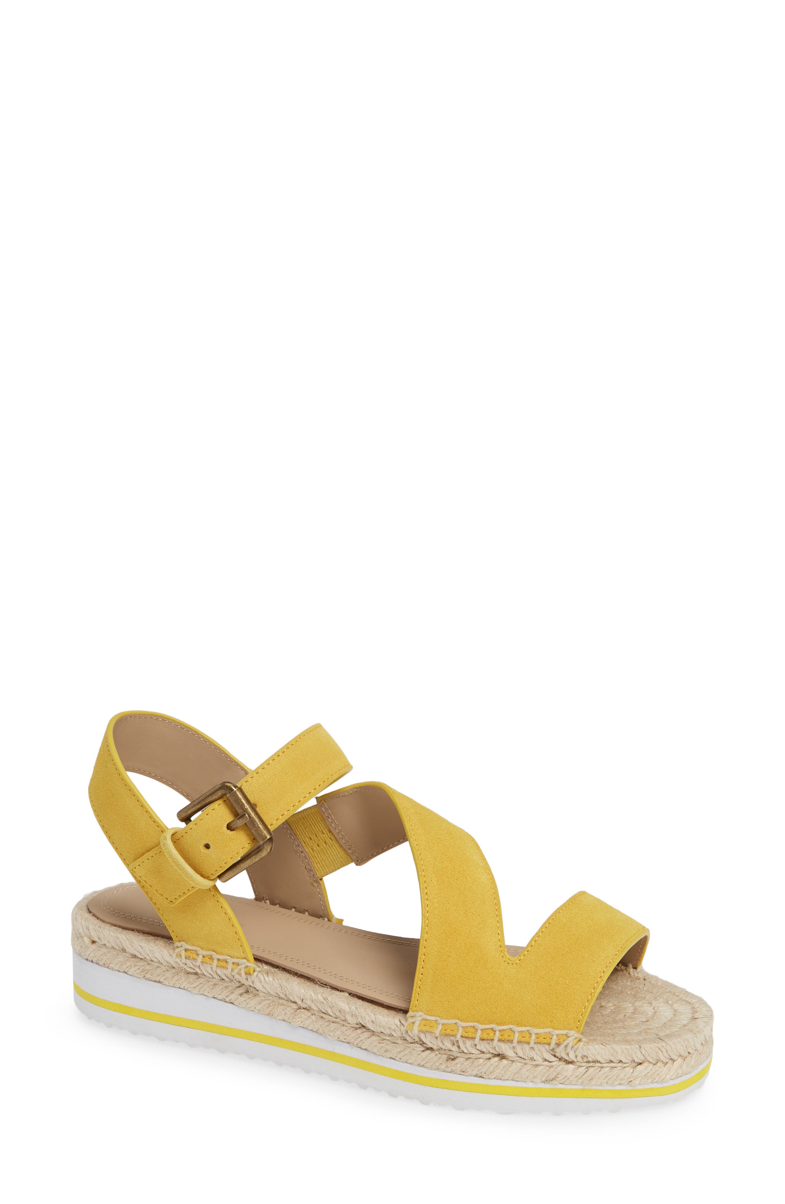 Nordstrom Signature Areanna Strappy Espadrille Sandal - Yellow