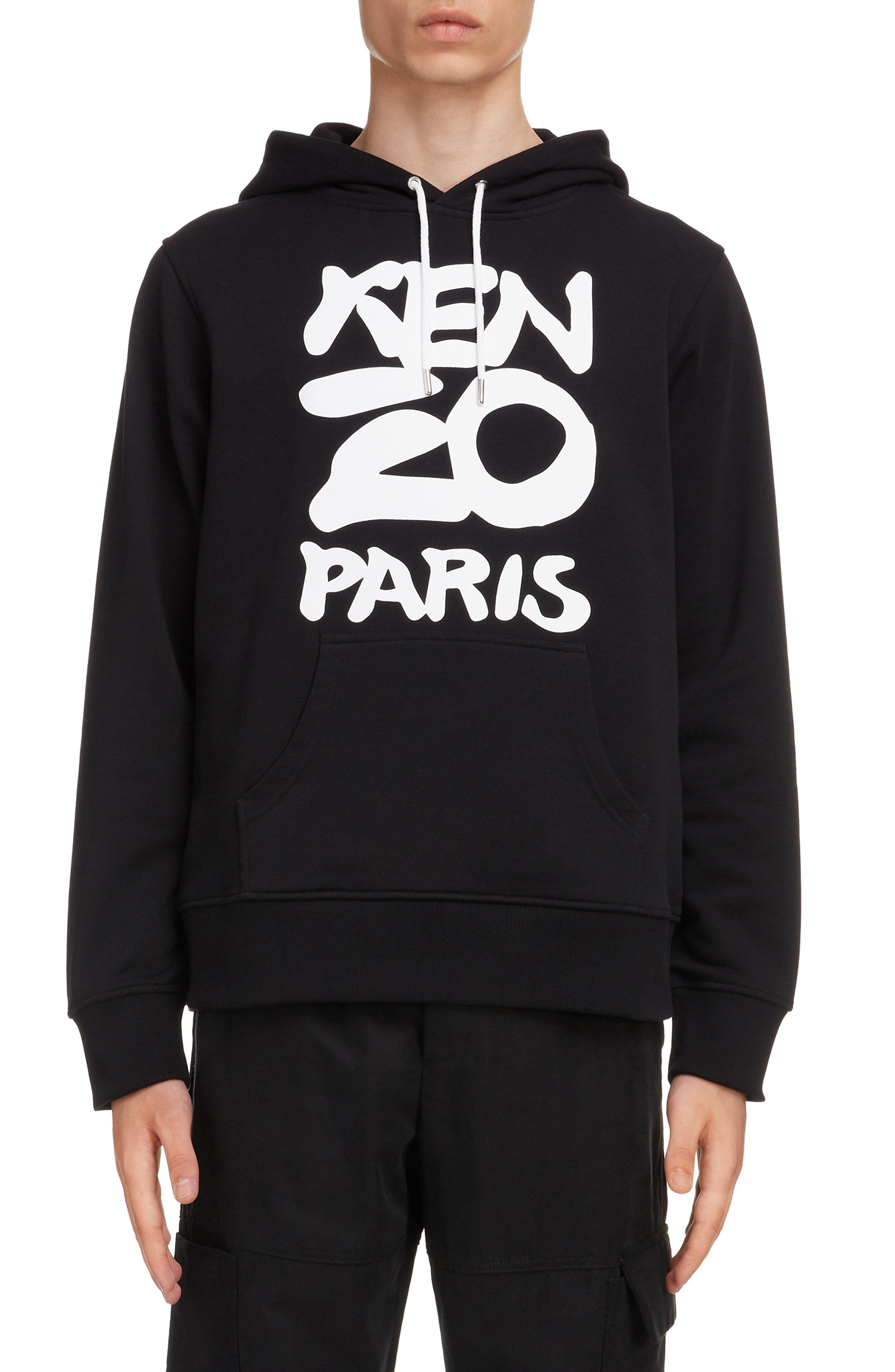 kenzo logo hooded sweatshirt