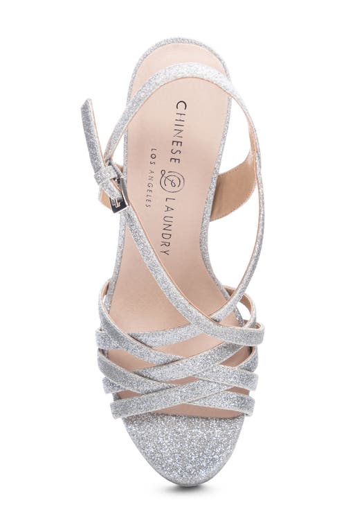 Shop Chinese Laundry Teaser2 Glitter Platform Sandal In Silver