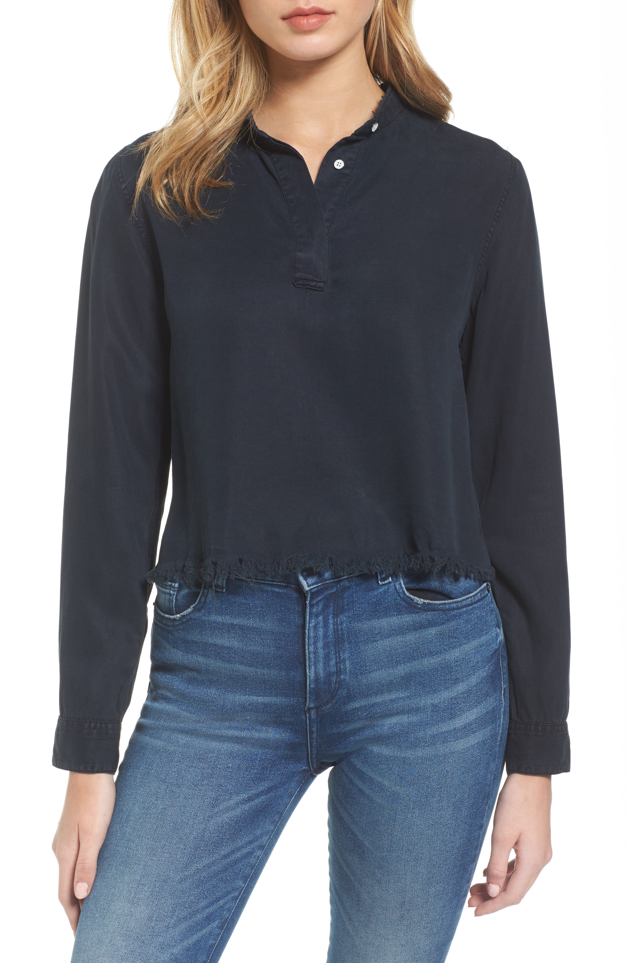 DL1961 x The Blue Shirt Shop W 3rd & Sullivan Crop Shirt Nordstrom