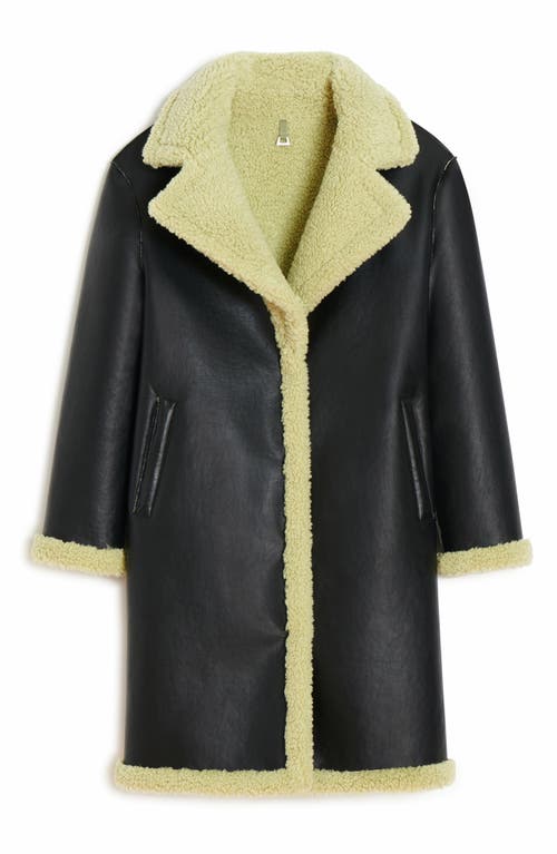 Shop Apparis Anei Reversible Faux Shearling Coat In Pistachio