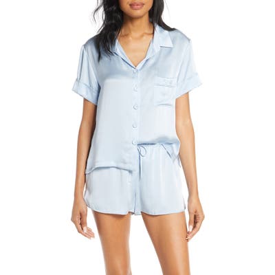 Papinelle Silk Short Pajamas, Blue