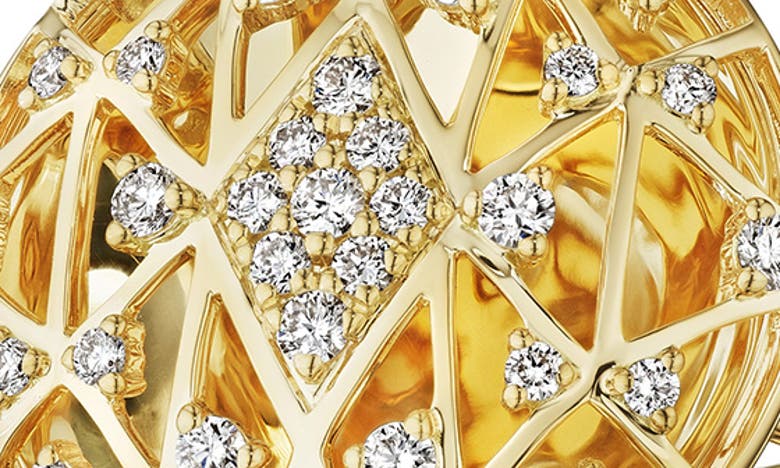 Shop Hueb Estelar Diamond Ring In Yellow Gold