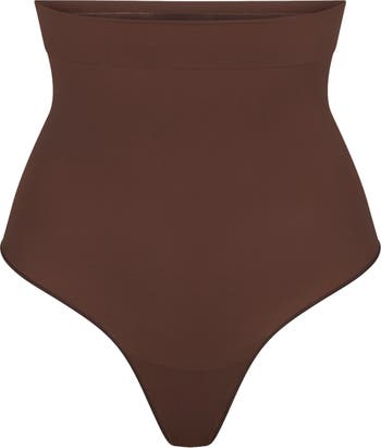 Buy SKIMS Brown Core Control High Waist Thong for Women in UAE