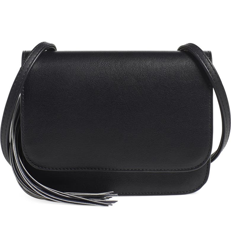 OMG ACCESSORIES OMG Tassel Crossbody Bag, Main, color, Black