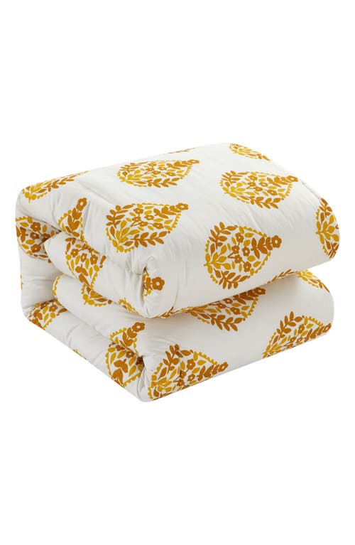 Shop Chic Alberta Floral Medallion Duvet Cover 7-piece Set In Yellow