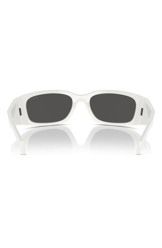 Shop Prada 60mm Butterfly Polarized Sunglasses In Bone