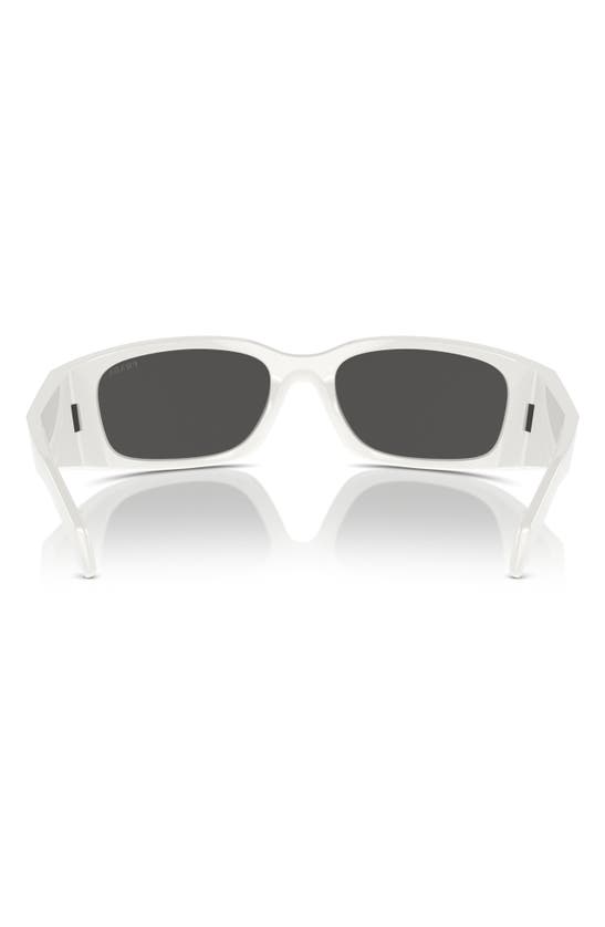 Prada 60mm Butterfly Polarized Sunglasses In Bone