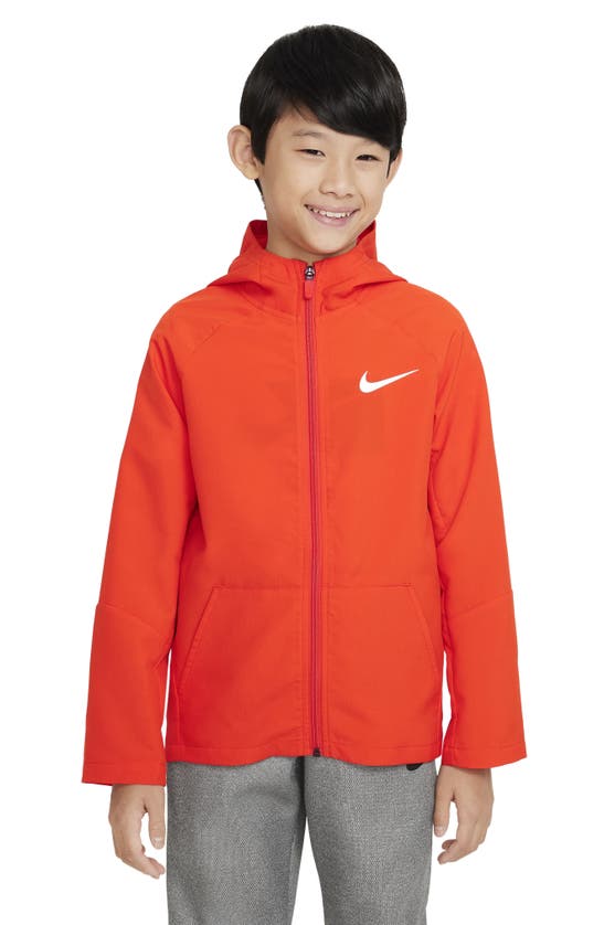 Nike Dri-fit Big Kids' (boys') Woven Training Jacket In Red