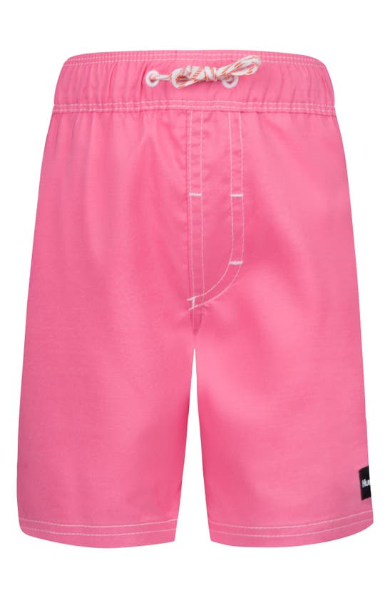 Shop Hurley Kids' Pool Party Pull-on Swim Shorts In Faded Coral
