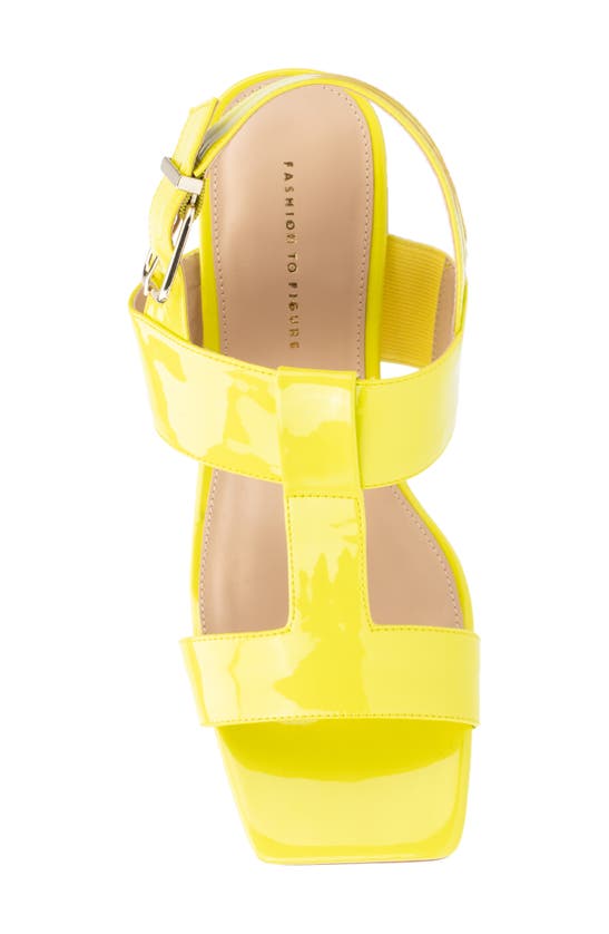 Fashion To Figure Women's Toni Wide Width Heels Sandals In Limeade